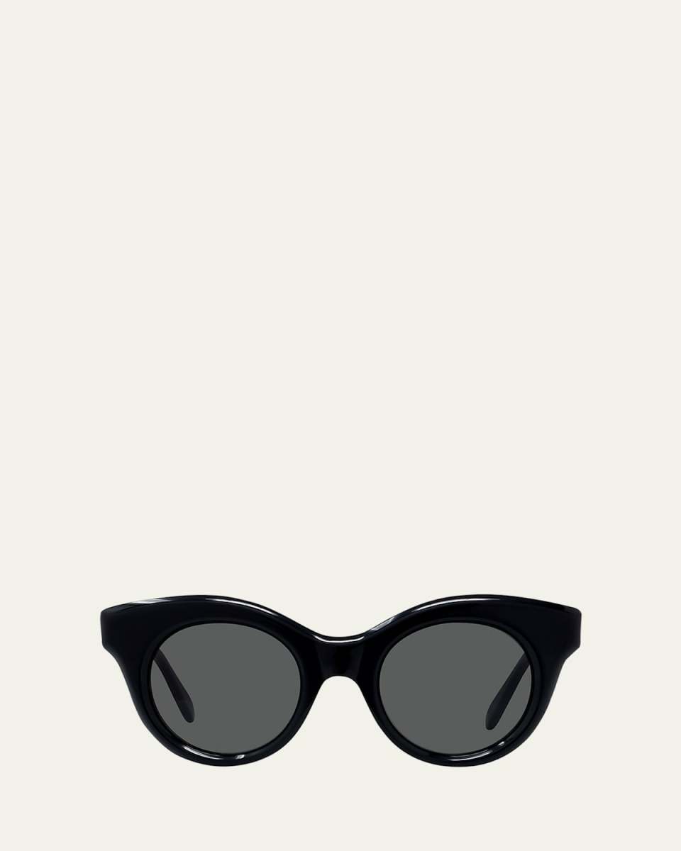 Curved Logo Acetate & Nylon Cat-Eye Sunglasses